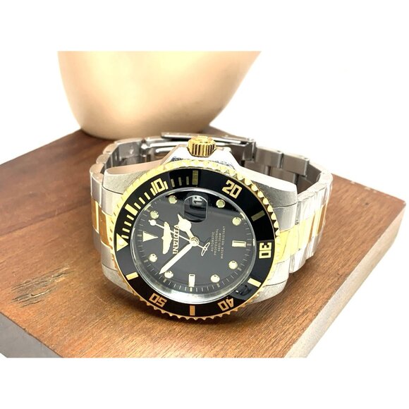 Invicta Men's Watch 36973 Pro Diver Automatic Black Dial Two Tone Steel 44mm - Picture 10 of 16